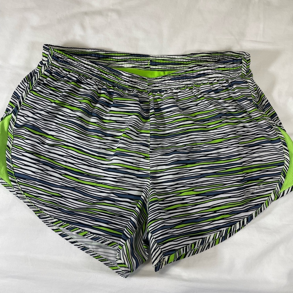 Nike Women's Athletic Shorts - Green, Black, White